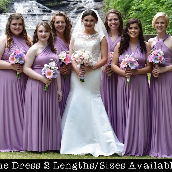 Bridesmaid dress long infinity dress short convertible bridesmaid dress lavender infinity dress long maxi dress Lilac wedding dress