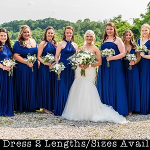 Royal Blue Bridesmaid dress long infinity dress bridesmaid short convertible dress maternity gown prom dress multiway dress party dress image 1