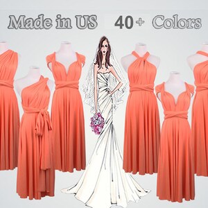 coral multiway dress