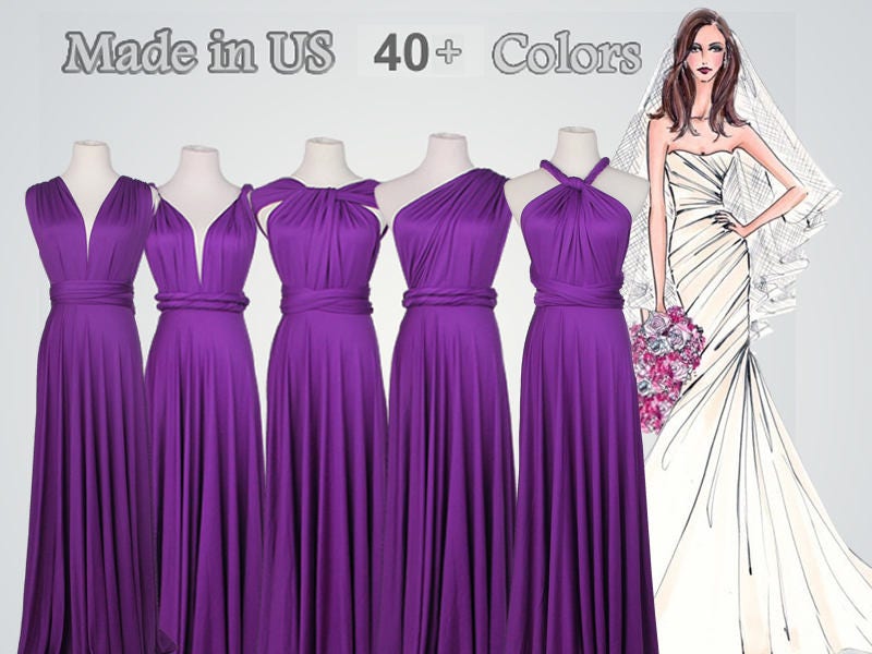 Purple Dress Bridesmaid Dress Purple Purple Bridesmaid - Etsy