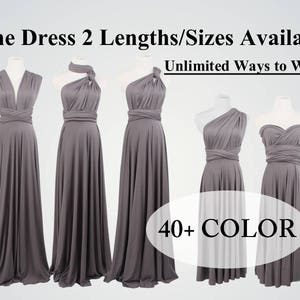 Bridesmaid dresses, Gray Bridesmaid Dress Infinity Dress Convertible Dress Wrap Dress Multiway Dress Prom Dress Wedding Dress Cocktail Dress