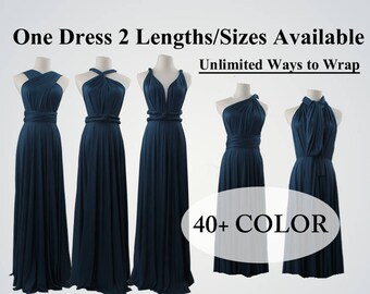 Prussian blue bridesmaid dress long infinity dress short convertible bridesmaid dress infinity dress long maxi dress wedding dress