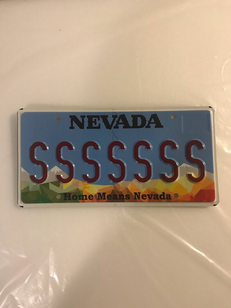 NEVADA Souvenir LICENSE Plate SSSSSSS For Crafts S Red Etsy