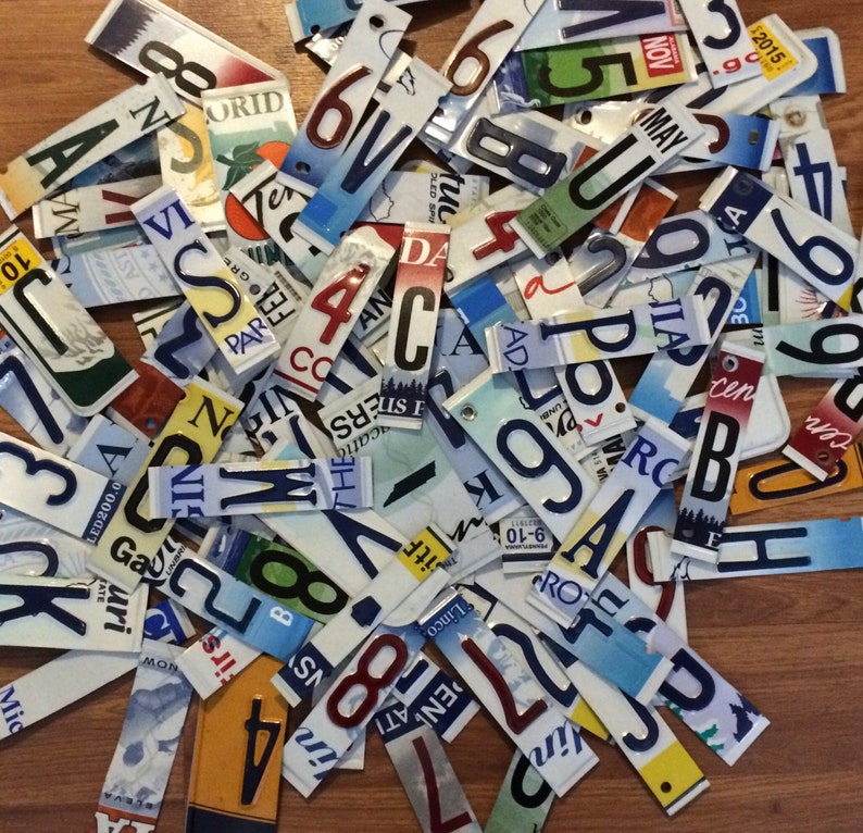 LICENSE PLATE Letters and Numbers Various States and Colors & Etsy