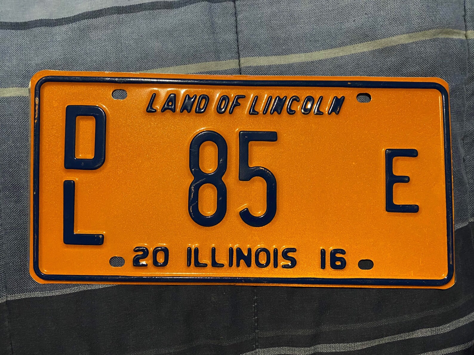 Real USA License plate Illinois dealer 2016 DL 85 E land of Etsy