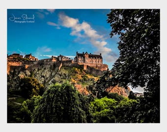 Edinburgh Castle, City Photography, Landscape Photography, scottish print, wall art, fine art photography, river, scottish photography, Art