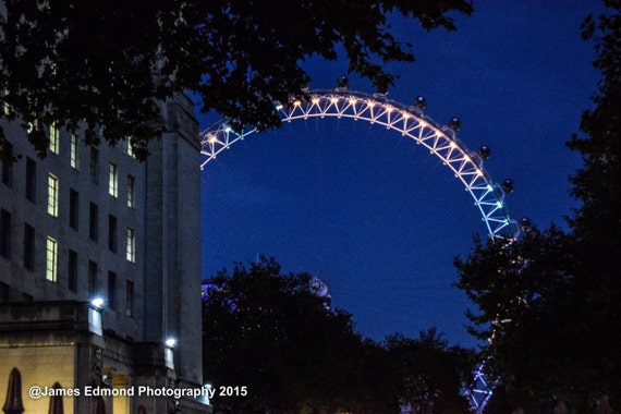 City Photography, London Eye, London Photography, London at dusk, London City, London Landscapes, Wall Art, Wall Print, London at Night