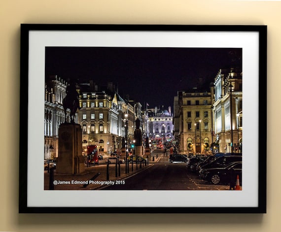 London Photography, London at Night off Pall Mall, City Photography, London Print, London Wall Art, Fine Art Photography, London England UK