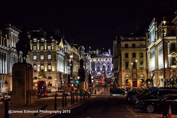 London Photography, London at Night off Pall Mall, City Photography, London Print, London Wall Art, Fine Art Photography, London England UK