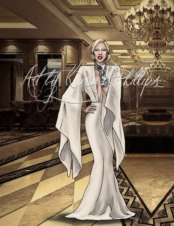 lady gaga countess white dress Blood Countess