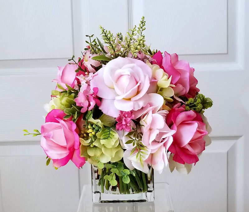 Real Touch Flowersfaux Floral Arrangementflower Etsy
