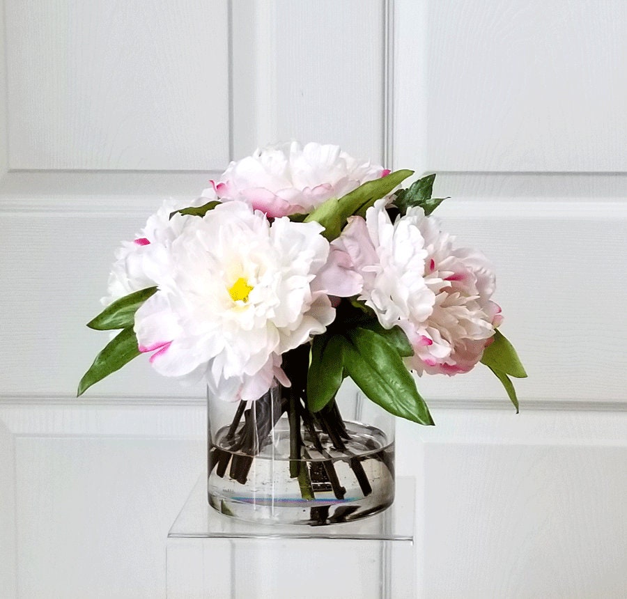 Light Pink Real Touch Peoniesartificial Flowers Etsy