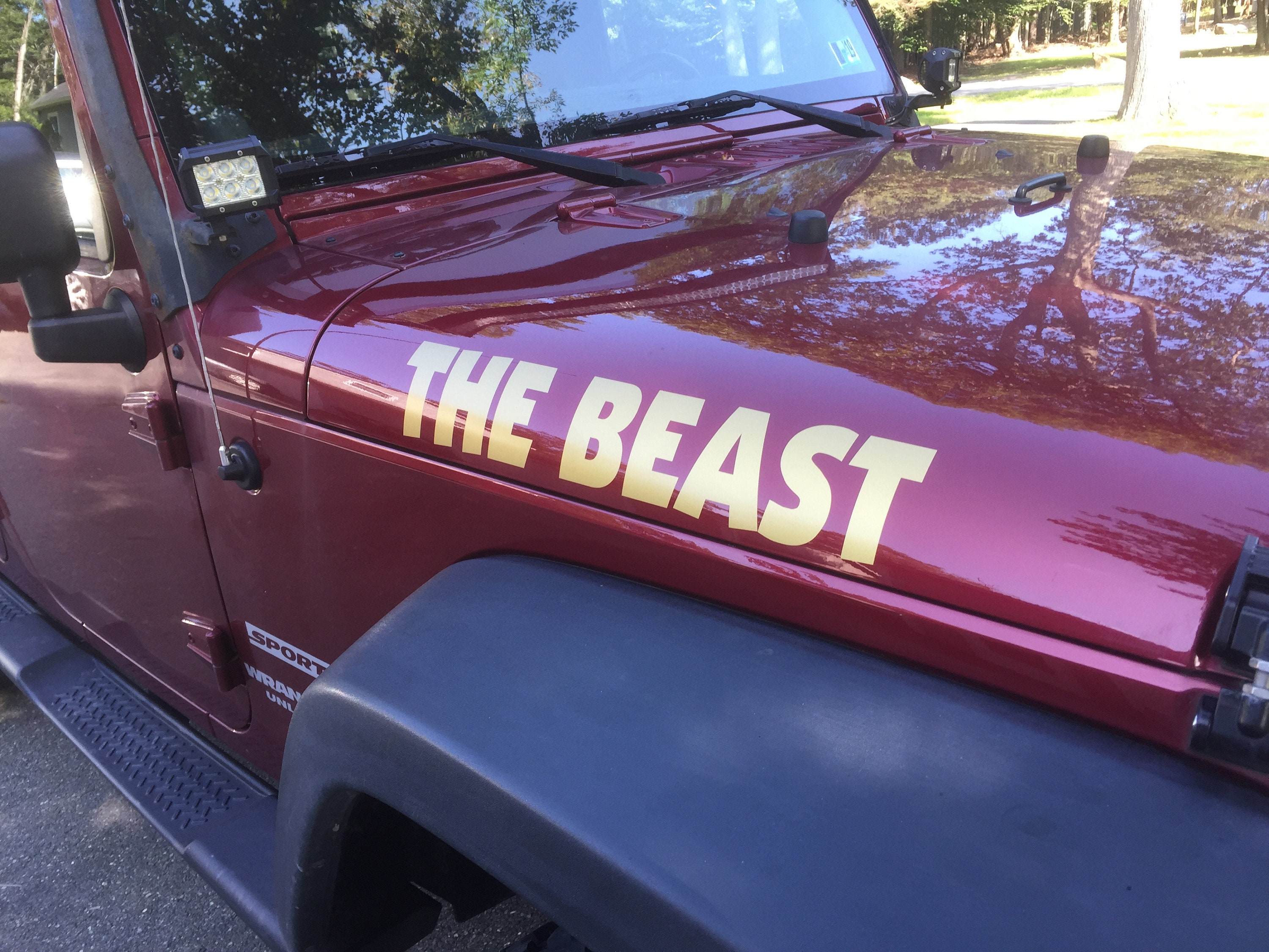 Jeep Name Decal Side Hood Decal Personalized Decals Etsy