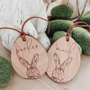 Personalized Easter basket tag, customized easter basket tag, personalized bunny tag