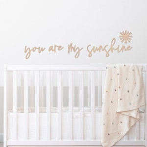 You are my sunshine wood cutout, you are my sunshine word cutouts, you are my sunshine words, you are my sunshine nursery decor, sun nursery
