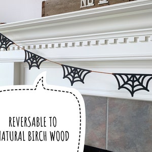 Halloween mantle bunting, Halloween spider web bunting, Halloween mantle garland, Halloween garland, Boho halloween garland