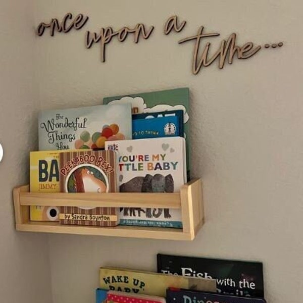 Once upon a time wood cutout, reading nook sign, once upon a time decor, once upon a time wood sign, once upon a time word cutouts