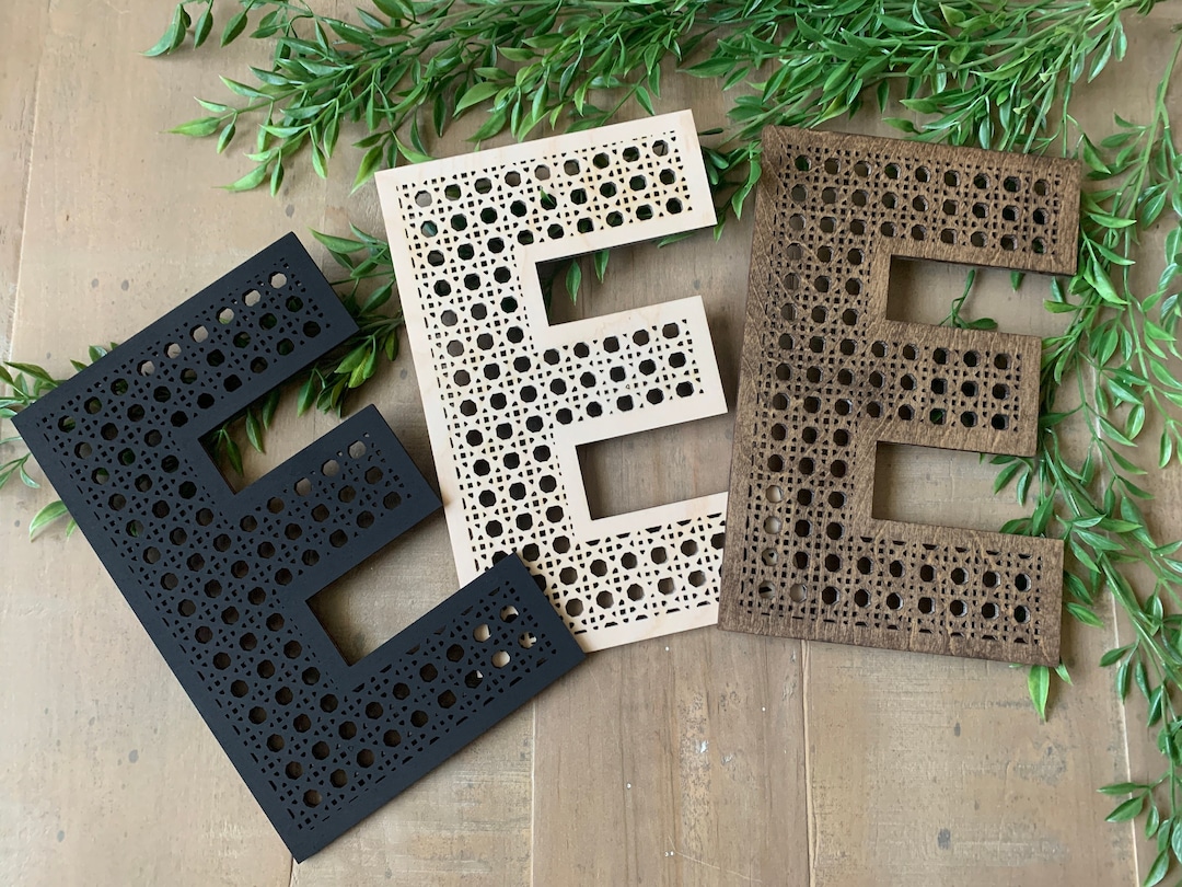 Rattan Letters, Cane Letters, Wicker Letter, Nursery Letter, Boho