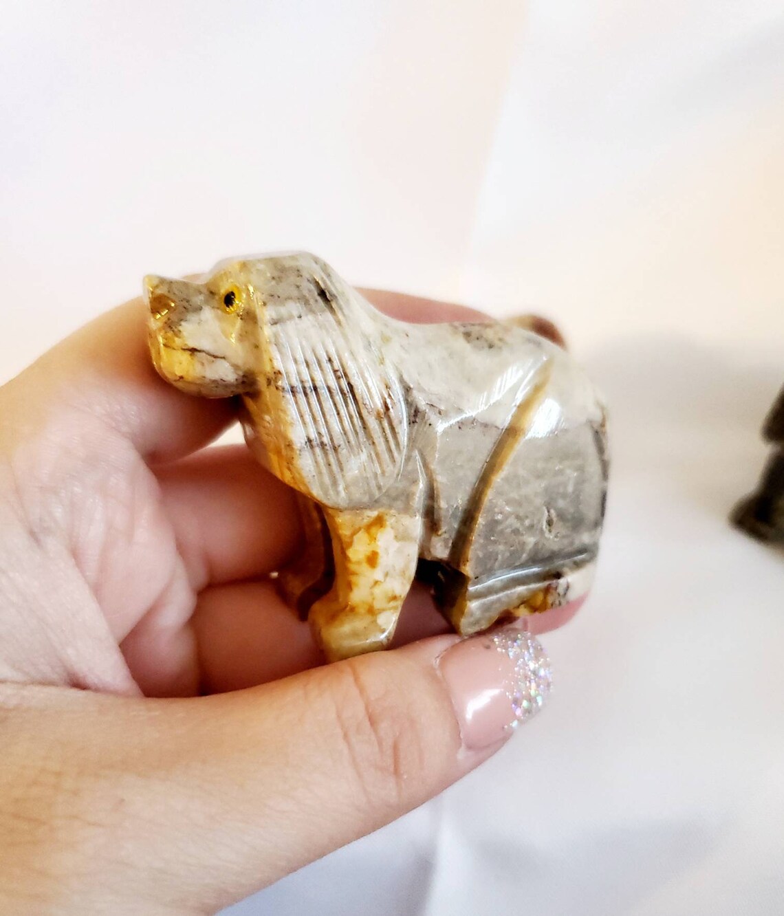 Large Soapstone Dog Carving Etsy