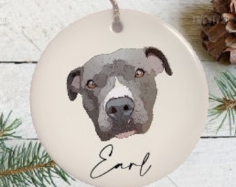 Dog ornament , Custom Dog Ornament, Pet Ornament, Dog Ornament , Cat Ornament , Dog Portrait Ornament ,Pet Portrait Ornament , free shipping