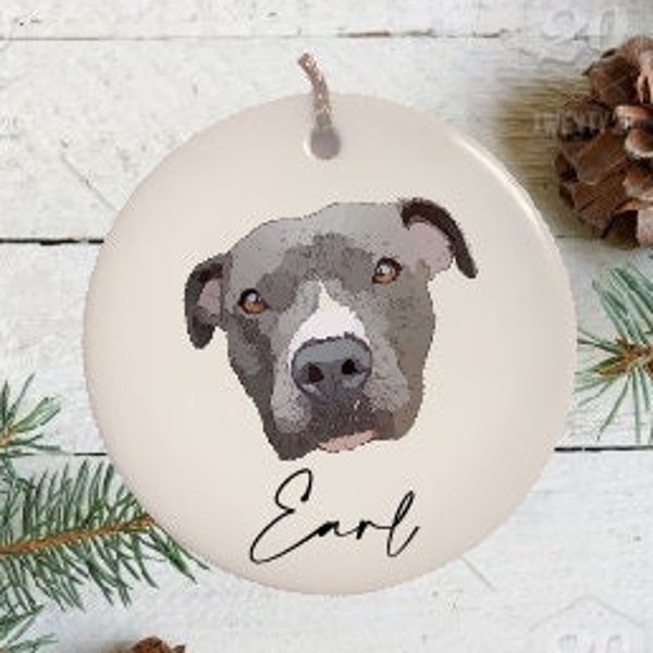 Dog ornament , Custom Dog Ornament, Pet Ornament, Dog Ornament , Cat Ornament , Dog Portrait Ornament ,Pet Portrait Ornament , free shipping