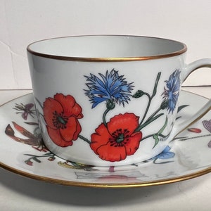 GUCCI×BERNARDAUD LIMOGES France アッシュトレイ Vintage Gucci x Bernardaud Porcelain Ashtray Change Tray Flower