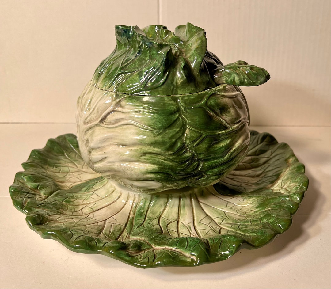 Meisalman Cabbage Soup Tureen With Ladle and Underplatter Etsy