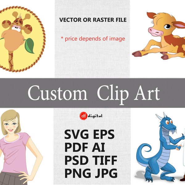 Custom clip art, Individual customization, Custom illustration, Custom drawing, Custom character, Online Illustrator, Custom design