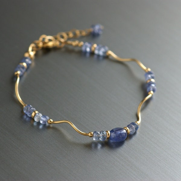 Tanzanite Bracelet In Gold Filled