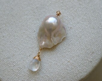 NC1-065 15-17mm Big WhiteGrayBronzeBlack Flame Ball Baroque pearl pendant,Baroque Pearl necklace AA