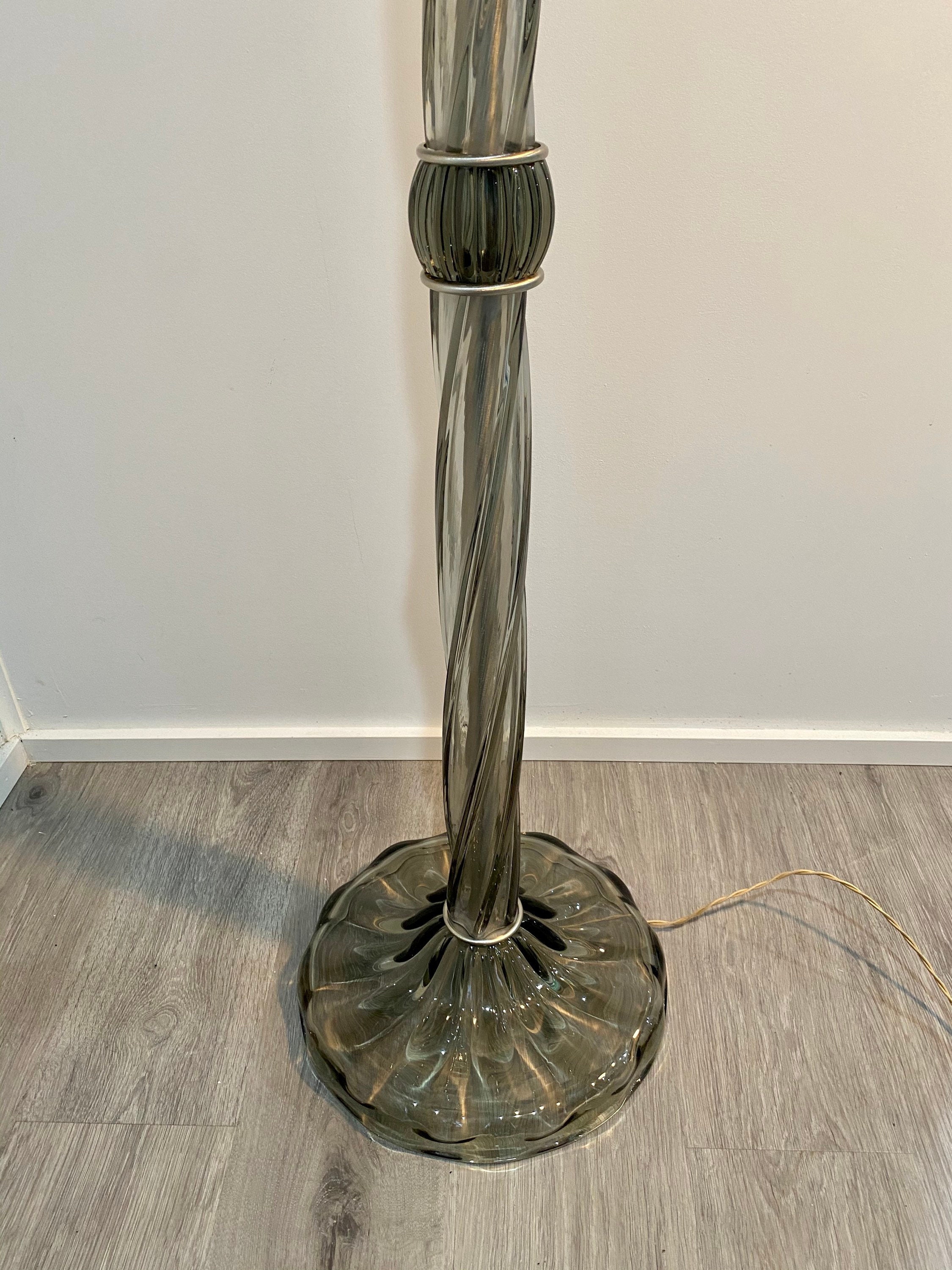Hand Blown Glass Floor Lamp by Donghia Gray Piroetta Basso Etsy