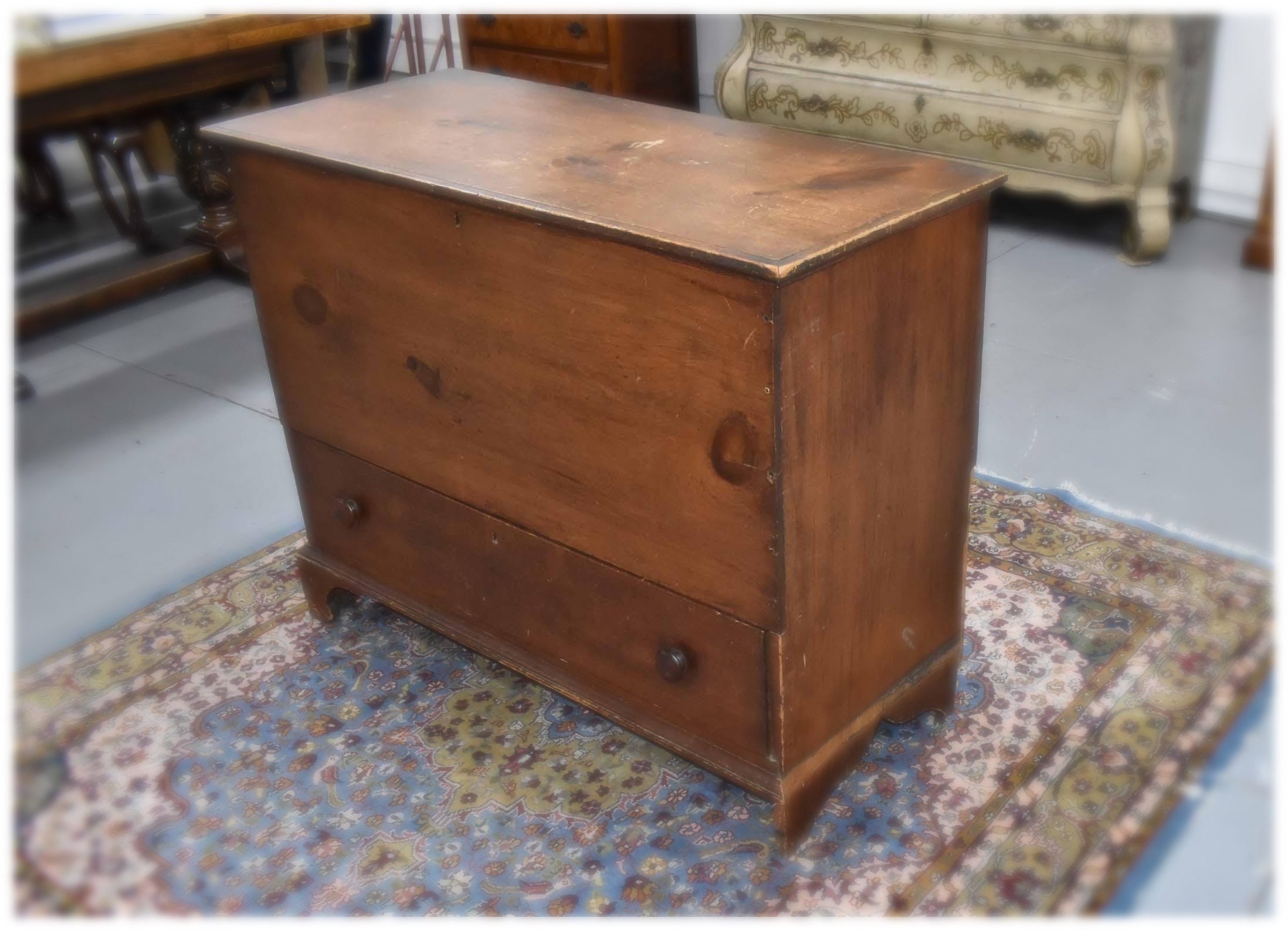 Caja grande de manta con cajón o cofre de almacenamiento de | Etsy