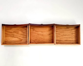 Wood Wall Shelf in 3 Sections, 2 1/2” deep