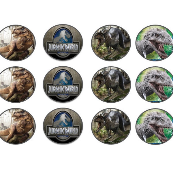 Jurassic World Party theme  CUPCAKE TOPPER/tag for kids birthday Party cake decoration PRINTABLE Instant Download and other decoration ideas