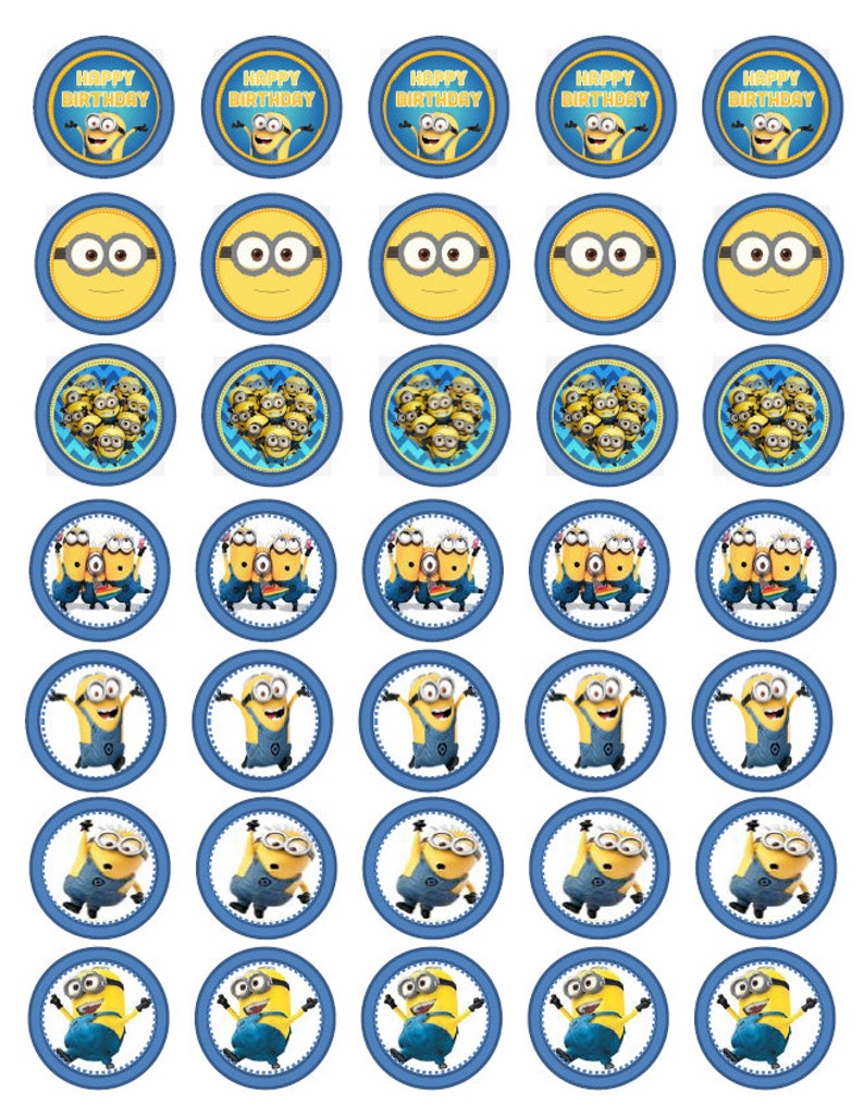 Minion Despicable me impressed thought for young children birthday Occasion decoration Cupcake Toppers PRINTABLE Fast Down load picture regarding Minion Symbol Printable referred to as Minion Despicable me impressed concept for little ones birthday Occasion decoration Cupcake Toppers PRINTABLE Instantaneous Down load