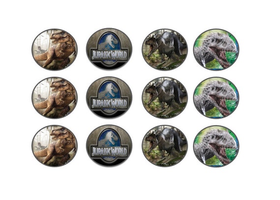 Jurassic World Party Theme Cupcake Topper Tag For Kids Etsy