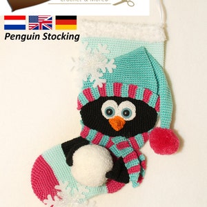 Penguin Stocking  - Crochet Pattern