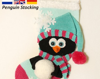 Penguin Stocking  - Crochet Pattern