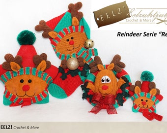 Reindeer Serie - 4x Crochet Pattern