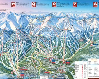 Breckenridge Ski Resort Maple Wood Trail Map | Etsy