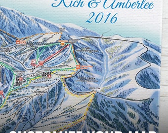 Park City Mountain Resort Licensed Trail Map - Large Canvas