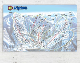 Mt Brighton Trail Map Brighton Resort Licensed Trail Map Medium Canvas 22 X | Etsy Australia