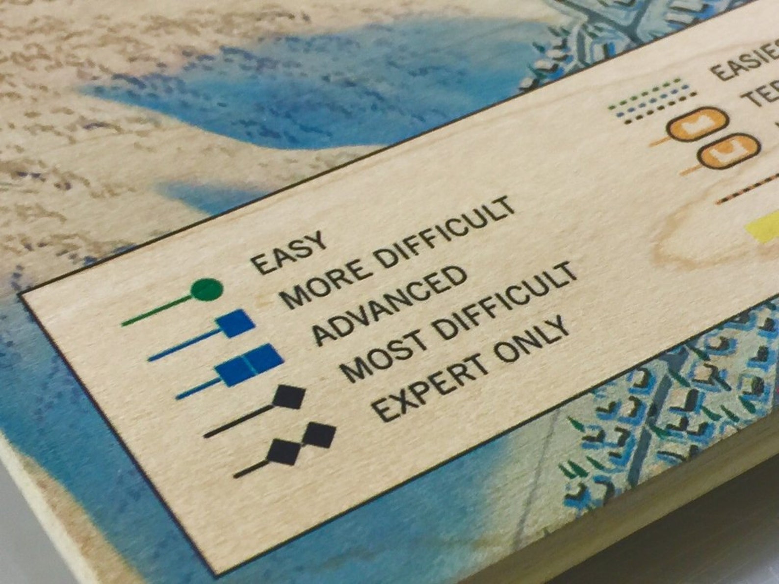 Park City Resort Licensed Trail Map Small Maple Wood Print Etsy