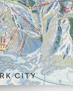 Park City Mountain Resort Licensed Trail Map - Large Canvas 30