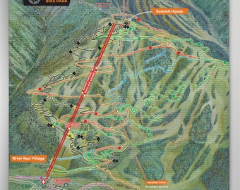 Keystone Summer Trail Map Keystone Summer Resort Licensed Trail Map Large Canvas | Etsy