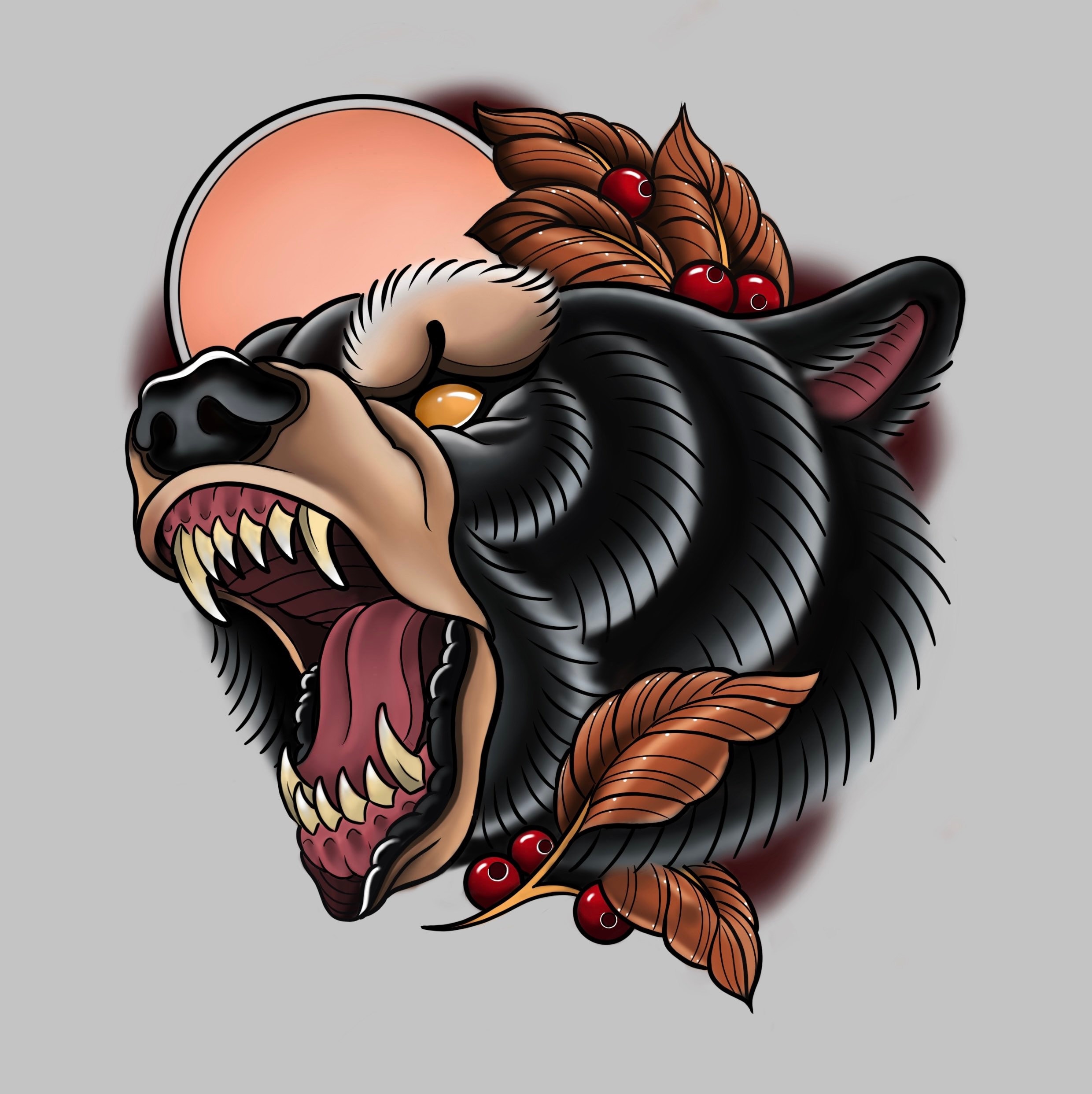 Neo Traditional Bear Tattoo - Etsy Neo Traditional Bear Tattoo - Etsy