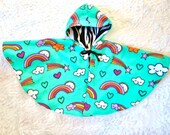 Rainbow baby cape poncho kids cloak