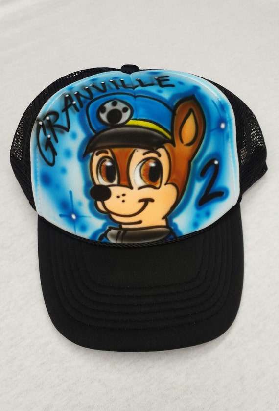 Airbrushed Paw Chase Trucker Snapback | Etsy