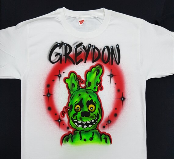Airbrushed Five Nights At Freddy S Springtrap Inspired Etsy - shirt springtrap fnaf roblox