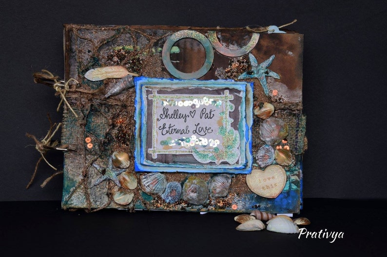 Beach Wedding Album Destination Wedding Scrapbook Photo Etsy